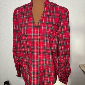 UNTUCKit Red Plaid Tartan Long Sleeve Button-Down Shirt – Size Small